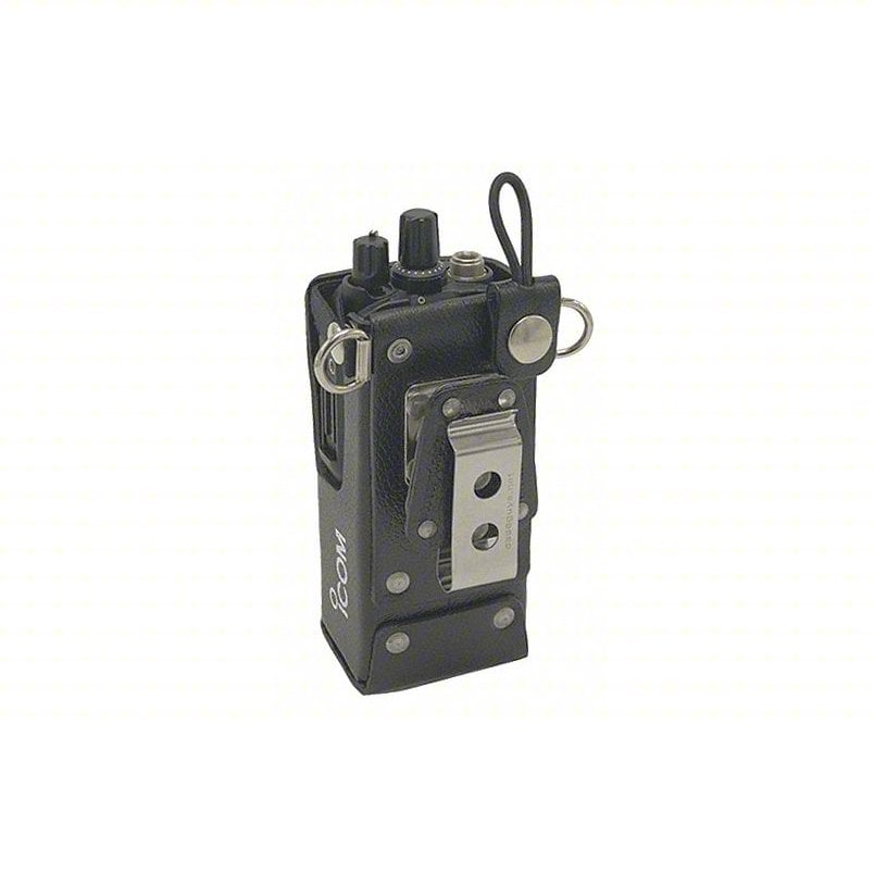Leather Two-Way Radio Holster - Icom LCF1035SW With Display Cutout For F3400D/F4400D