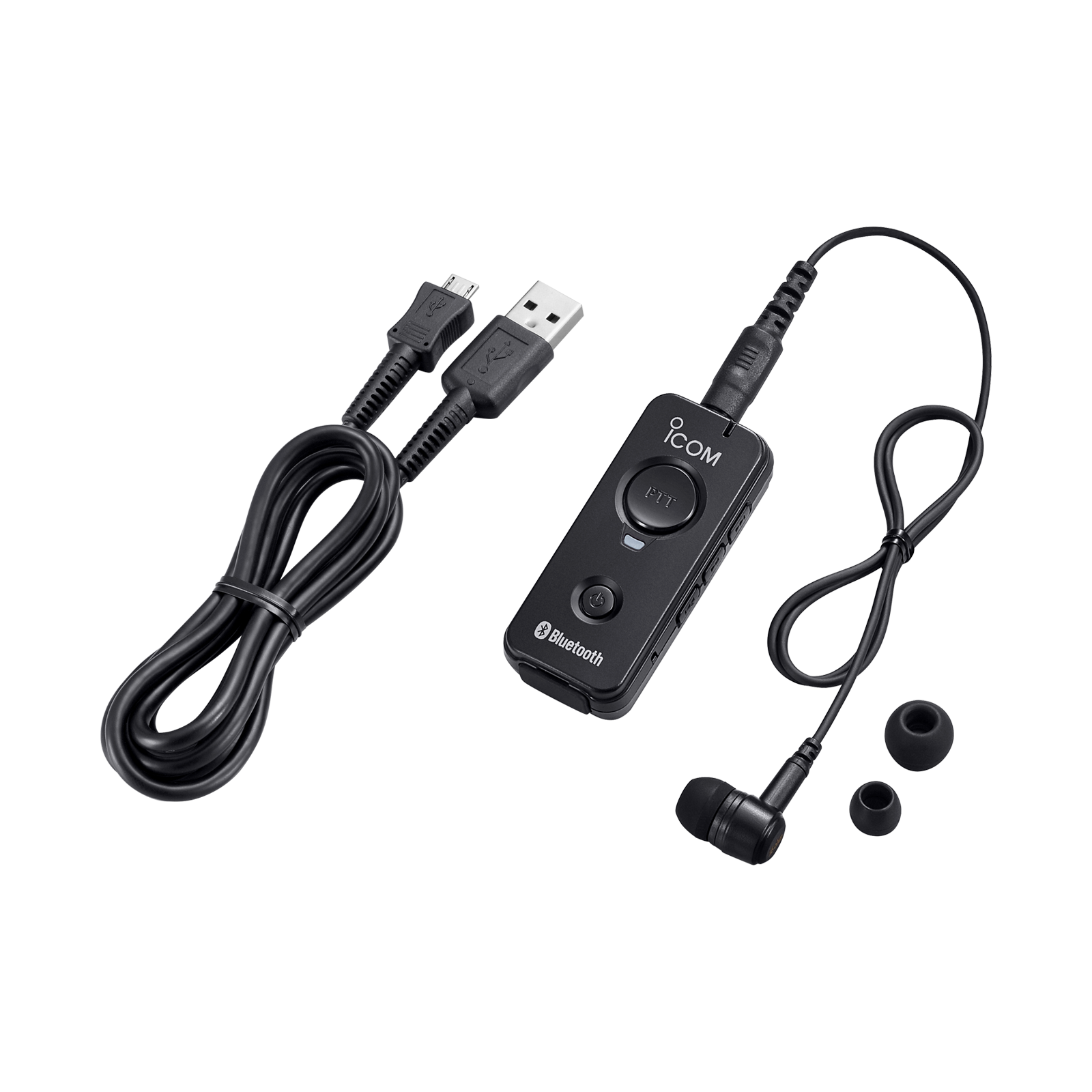 Original Icom VS3 Compact Bluetooth Lapel Mic PTT with Earphone and 3.5mm Jack