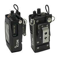 Leather Two-Way Radio Holster - Icom LCF1036SW With Display and Full Keypad Cutout For F3400D/F4400D